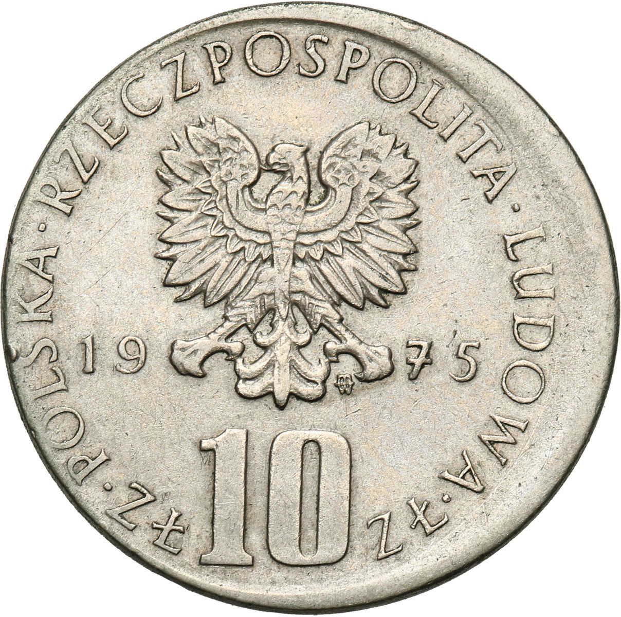 PRL. 10 złotych 1975 Bolesław Prus - DESTRUKT